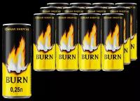 Энергетический напиток Burn Темная энергия, 0.25 л, 12 шт
