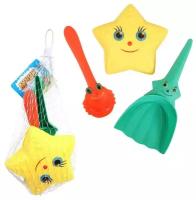 Набор игрушек для песочницы ABtoys Лучик, 3 предмета (формочка-звезда, совок и ложка) PT-00691пц
