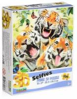 Пазл Super 3D «Тигры селфи», 100 детал., 5+