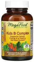 MegaFood, Kids B Complex, детский комплекс витаминов группы В, 30 таблеток