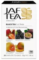 Чай чёрный JAF TEA Fruit Fiesta 20 пакетиков в конвертиках, Ассорти 5 видов