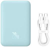 Внешний аккумулятор с поддержкой беспроводной зарядки Xiaomi Baseus Magnetic Wireless Charging Power Bank 10000 mAh 20W Blue (PPCXM10)