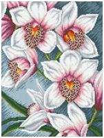 Орхидеи #М-248 Паутинка Набор алмазная мозаика 30 x 40 см