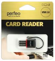 Картридер Perfeo Micro SD, (PF-VI-R008 Black) чёрный