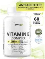 Витамины группы B (Б) 1WIN Vitamin B complex, комплекс для женщин и мужчин, 60 капсул