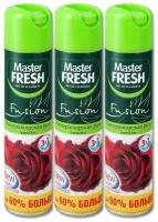 Освежитель воздуха аэрозольный MASTER FRESH Императорская роза, 300 мл, 3 шт