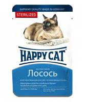 корм для стерилизованных кошек Happy Cat Sterilised,, с лососем (кусочки в желе)