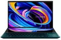 15.6" Ноутбук ASUS Zenbook Pro Duo 15 OLED UX582ZW-H2021X 3840x2160, Intel Core i7 12700H 2.3 ГГц, RAM 32 ГБ, DDR5, SSD 1 ТБ, NVIDIA GeForce RTX 3070 Ti, Windows 11 Pro, 90NB0Z21-M001P0, синий