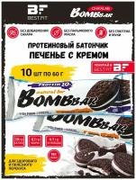 Bombbar, Протеиновый батончик 10шт х 60г (печенье-крем)