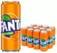 Газированный напиток Fanta orange 0,33 л ж/б упаковка 12 штук (Польша)