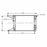 AVA OLA2201 Радиатор охлаждения Opel Omega B
