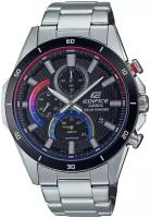 Наручные часы CASIO Edifice, черный, серебряный