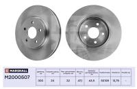 Диск тормозной Ford Mondeo III 00-, Jaguar X-Type 01- передний 300 x 24 Marshall