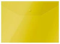 OfficeSpace Папка-конверт на кнопке А4, пластик 150 мкм, желтый