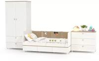Детская мебель Эйп компоновка № 6, цвет белый/дуб белый, спальное место 800х1600 мм, без матраса