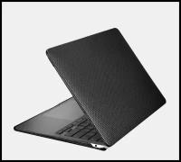 Кожаный чехол, накладка из натуральной кожи iCarer для MacBook Air 13.3 2018-2020, Черный (model A1932, A2179, A2337)
