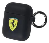 Чехол Ferrari для Airpods silicone case with ring black