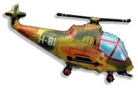Шар фольгированный Flexmetal 30" "Вертолет", милитари