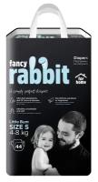 Подгузники на липучках Fancy Rabbit for home, 4-8 кг, S, 44 шт, FRh_44_P_S48