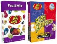 Конфеты Jelly Belly коробка Fruit Mix 35 гр. + Ассорти Bean Boozled 45 гр. (2 шт.)