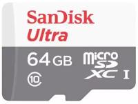 Карта памяти SanDisk microSDXC 64 ГБ Class 10, UHS-I, R 100 МБ/с, 1 шт, серый