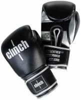 Перчатки боксерские Clinch Punch 2.0 серебристо-черные (вес 12 унций)