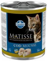 Farmina Matisse влажный корм для кошек, мусс с треской (6шт в уп) 300 гр