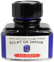 Чернила Herbin Eclat de saphir для перьевых ручек, cиний сапфир, 30 мл