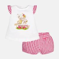 Комплект одежды Mayoral для девочек, размер 80 (12 мес), цвет белый, розовый