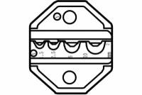 Сменная матрица для обжима кольцевых и вилочных неизолированных наконечников ProsKit CP-236DN