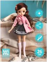 Коллекционная шарнирная куколка WiMi с большими глазами, одеждой и аксессуарами, принцесса с длинными волосами для девочек, 26 см