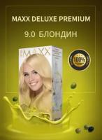 Краска для окрашивания волос MAXX DELUXE PREMIUM HAIR DYE KIT 9.0 Блондин