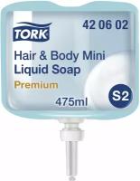 Картридж с жидким мылом-гелем одноразовый TORK (Система S2) Premium, 0,475 л, 420602 . Комплект - 1 шт