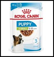 Royal Canin X-Small Puppy, влажный корм для щенков миниатюрных пород, 12шт * 85гр