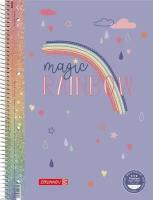 Тетрадь на пружине Колледж Premium Magic Rainbow, 90 гр/м2, А4, 80 листов, линейка, голубая радуга