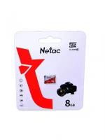 Карта памяти 8Gb - Netac MicroSD P500 Eco Class 10 NT02P500ECO-008G-S (Оригинальная!)