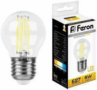 Светодиодная лампа FERON 5W 230V E27 2700K, LB-61 25581