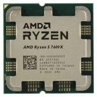 Процессор AMD Ryzen 5 7600X, 4.7ГГц, (Turbo 5.3ГГц), 6-ядерный, L3 32МБ, Сокет AM5, OEM