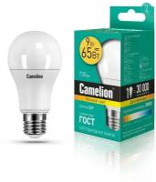 Лампа CAMELION Е27 9Вт 3000K 745Лм 220В LED9-A60/830/E27 12043, светодиодная, теплый белый, груша