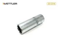 Головка свечная 1/2"dr 16 мм с резиновым фиксатором "vettler" / ze1216
