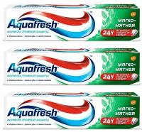 Aquafresh, Зубная паста Total Care 3, мягко-мятная, 100 ml, 3 шт