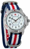 Мужские наручные часы Восток Командирские 431719-tricolor5, нейлон, триколор 5 полос