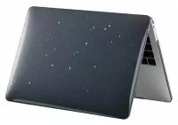 Чехол для ноутбука Apple Macbook Pro 14 дюймов M1 2021 A2442 черный прозрачный с блестками