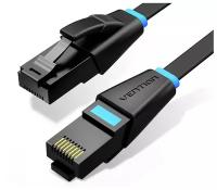 Патч-корд Vention прямой UTP cat.6, RJ45 - 8м. плоский Черный