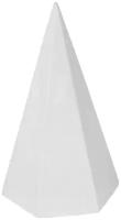 Мастерская Экорше гипсовая геометрическая фигура Пирамида шестигранная, 20 см, белый