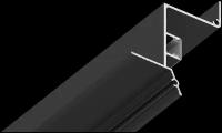 Парящий профиль для гипсокартона KRAAB GIPPS VILLAR 2.0 (2 м), алюминий (1,5 мм), порошковая окраска, чёрная (RAL 9005)