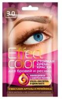 Стойкая крем-краска для бровей и ресниц FITO косметик Effect color, цвет коричневый, 3 мл