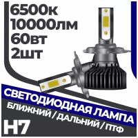 Комплект LED ламп ближнего/дальнего света H7 6500k F2