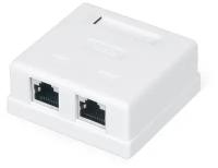 Gembird Монтажное оборудование NAS214 Розетка RJ-45 кат.STP 5e внешняя экранированная 2 порта, 110&Krone