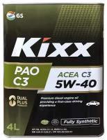 Синтетическое моторное масло Kixx PAO C3 5W-40, 4 л